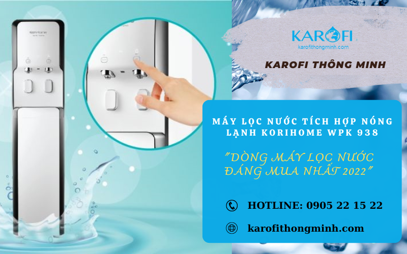 máy lọc nước nóng lạnh korihome wpk-938