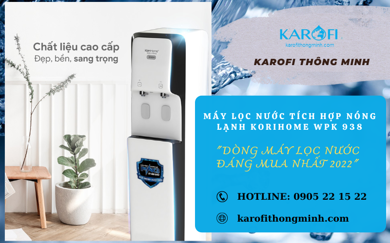 máy lọc nước nóng lạnh korihome wpk-938